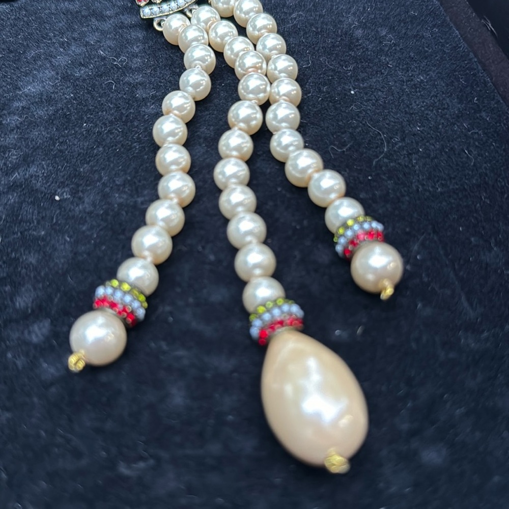Heidi Daus Majestic Elegance cream Pearl multi strand necklace - show stopper! - Picture 12 of 17